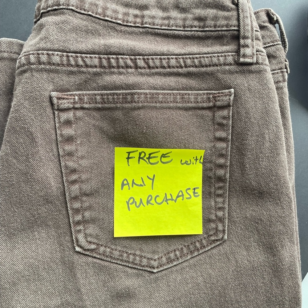 FREE👖SISTERHOOD👖brown denim Lee Riders tall